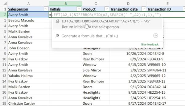Microsoft упростила введение формул в Excel с помощью ИИ