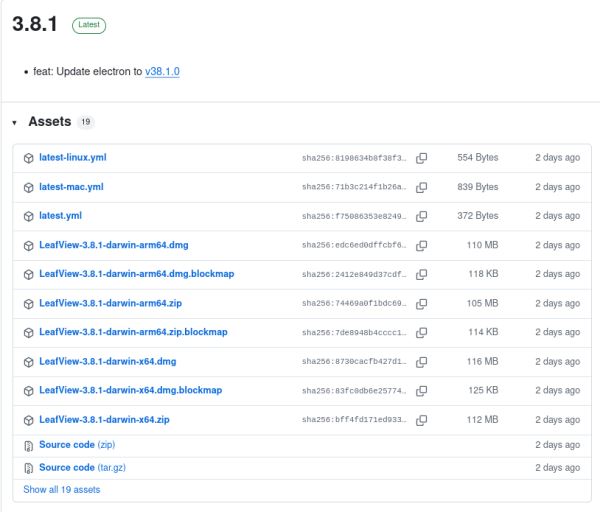 Вышел открытый проект LeafView 3.8.1 — минималистичный просмотрщик изображений на Leaflet.js и Electron
