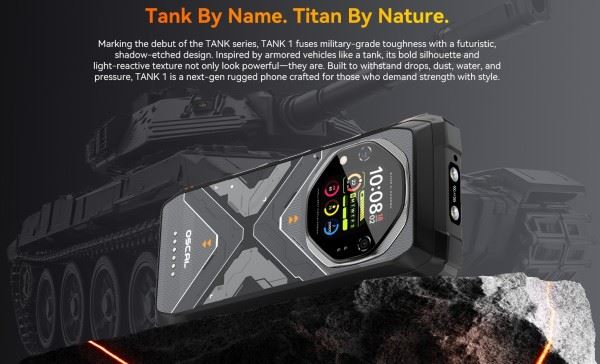 Анонс. Oscal Tank 1. Защищённый смартфон с сертификацией на горючесть пластмасс. Горючий?!